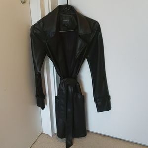 Dynamite Belted Faux Leather Jacket
